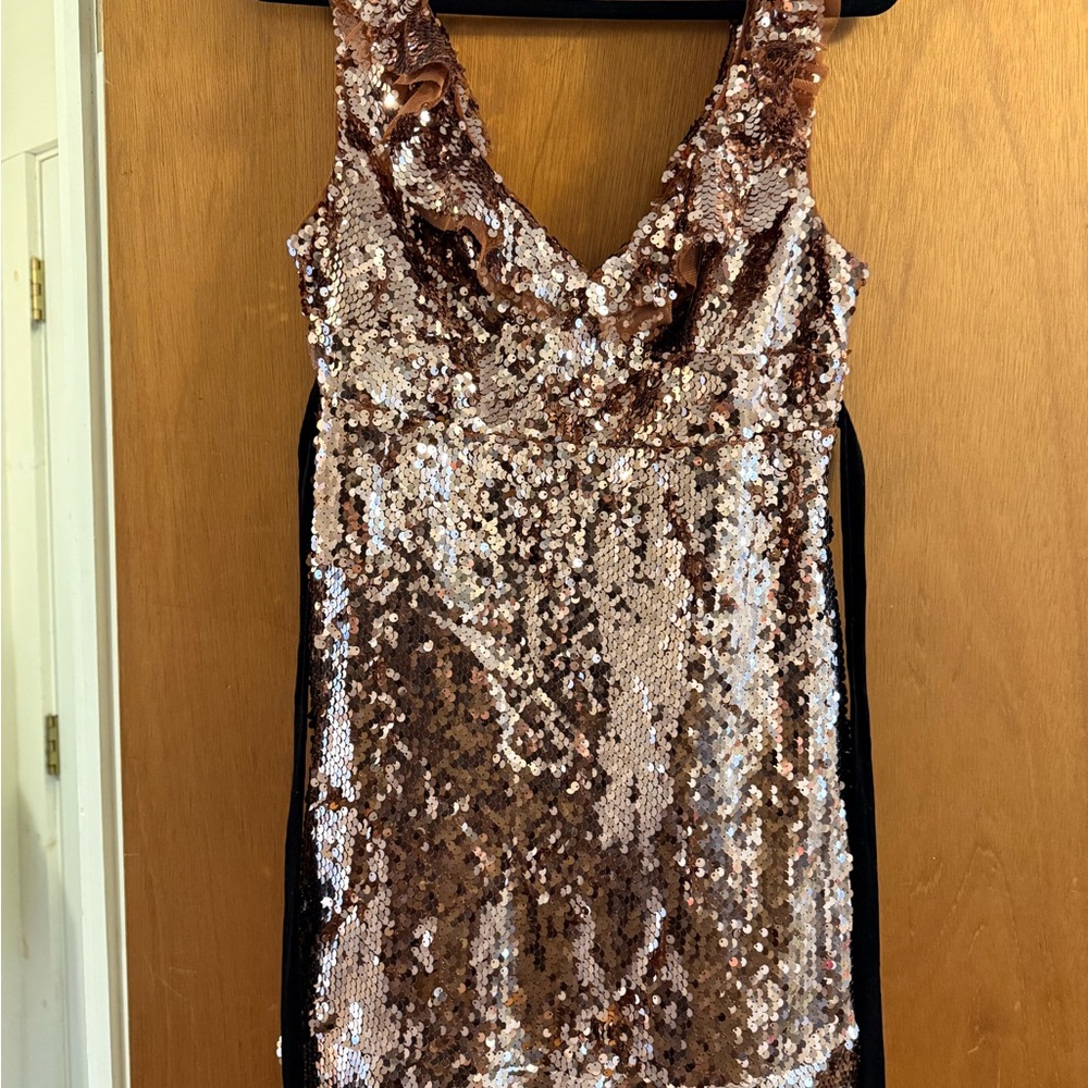 Free People Rose Gold Sequin Dress